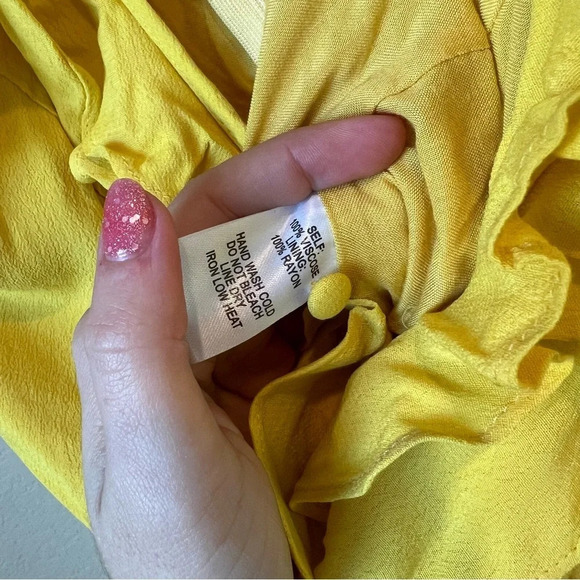 NWT lulus Carmela Yellow Ruffled Mini Dress - Picture 5 of 8